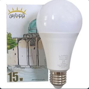 لامپ حبابی ۱۵ وات پرتو پارس سفید